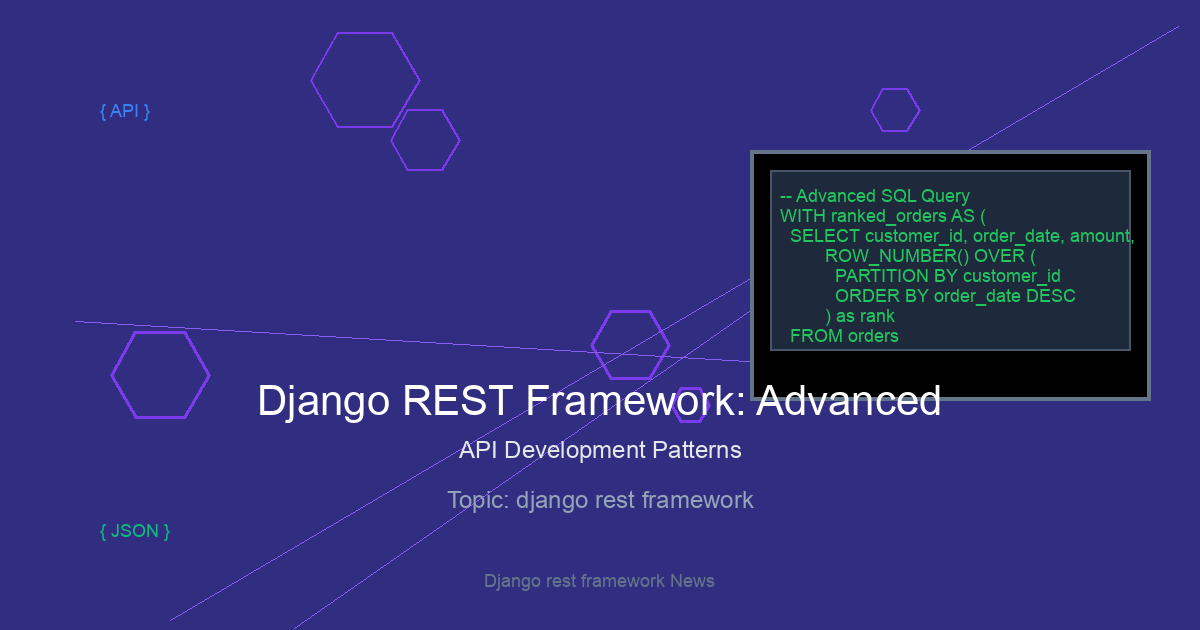 Django REST Framework: Advanced API Development Patterns