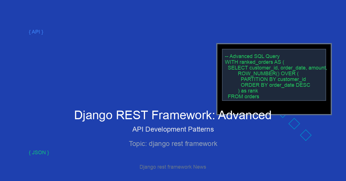 Django REST Framework: Advanced API Development Patterns