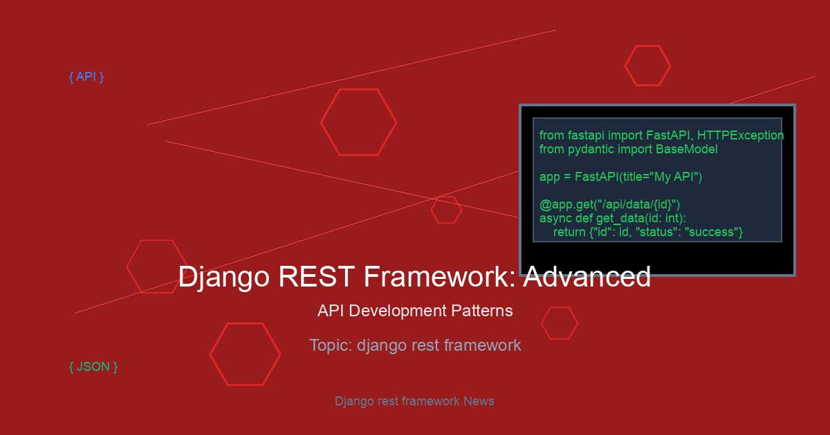 Django REST Framework: Advanced API Development Patterns