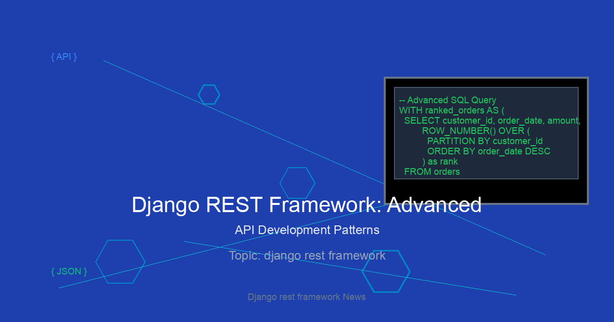 Django REST Framework: Advanced API Development Patterns