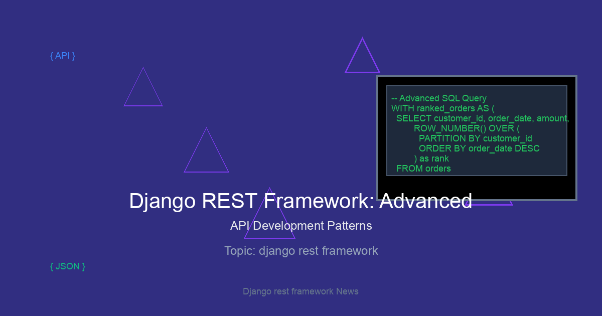Django REST Framework: Advanced API Development Patterns