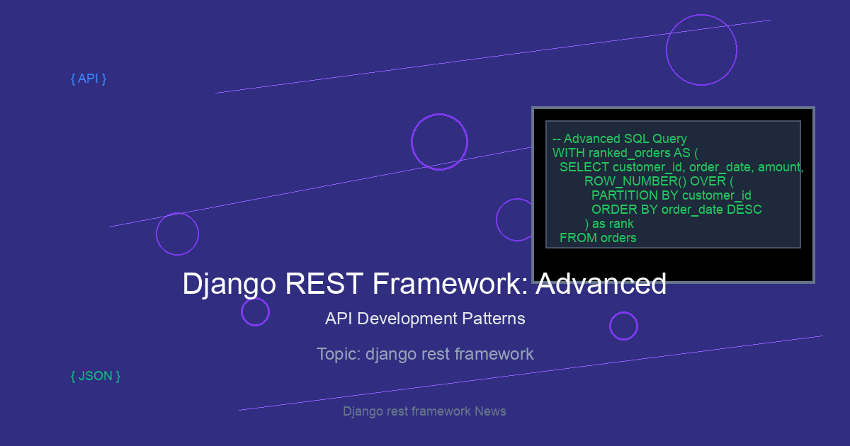 Django REST Framework: Advanced API Development Patterns