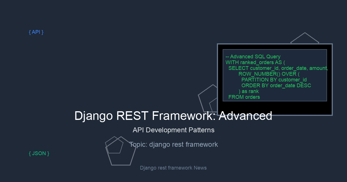 Django REST Framework: Advanced API Development Patterns