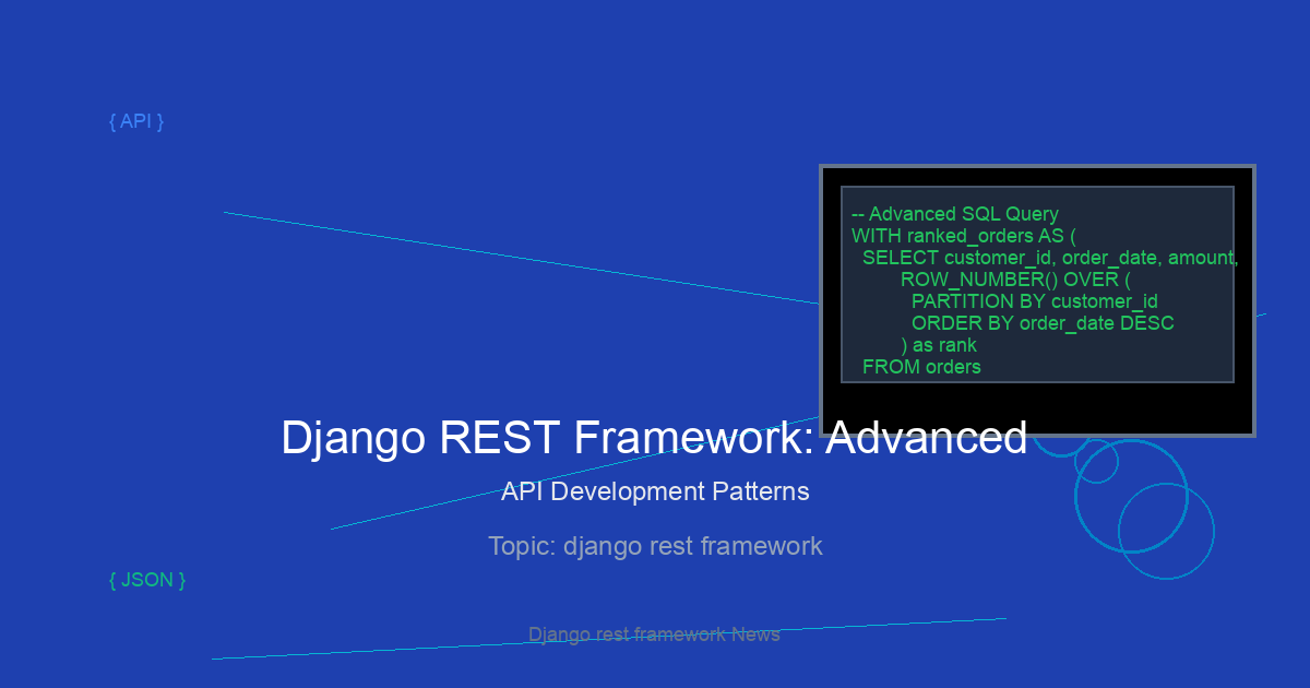 Django REST Framework: Advanced API Development Patterns
