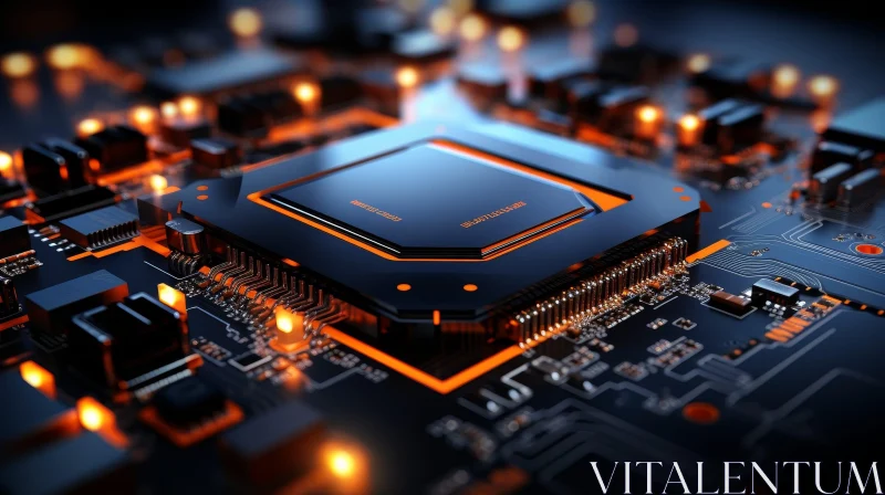 glowing CPU cores - INTEL CORE I7 8700K Glowing CPU on Circuit Board AI-Generated Free ...