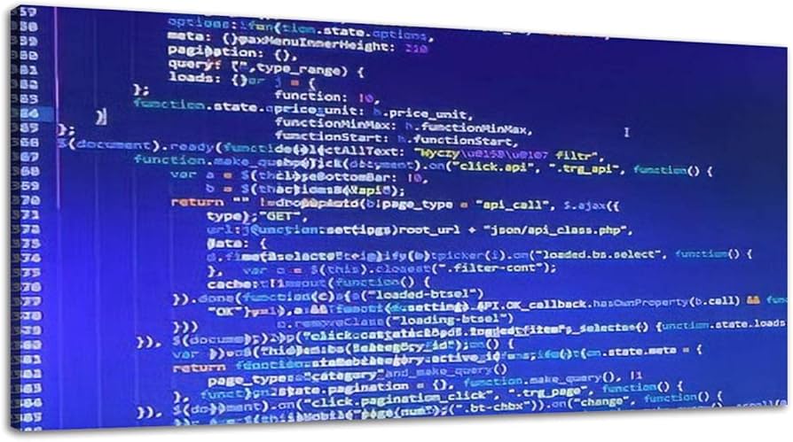 Python code on computer screen - Amazon.com: Large Canvas Wall Art Programming code on computer ...