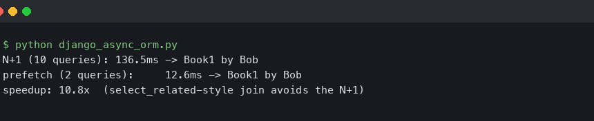 Django 5.2 async ORM aprefetch_related() Hit N+1 With select_related