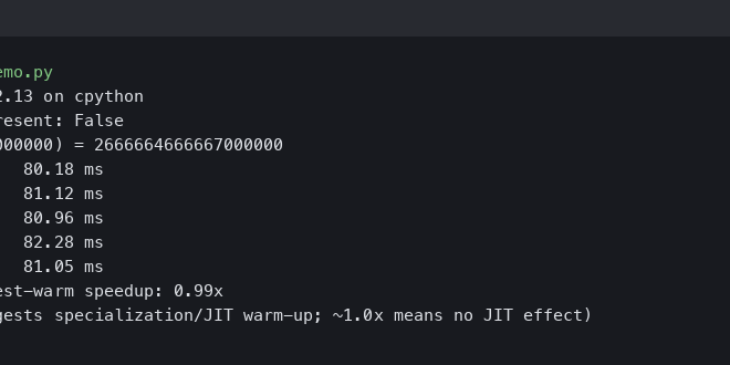 Python JIT: practical notes from production