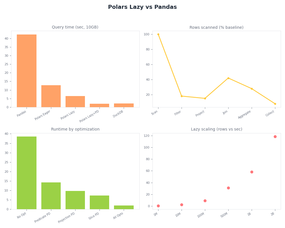 Dashboard: Polars Lazy vs Pandas