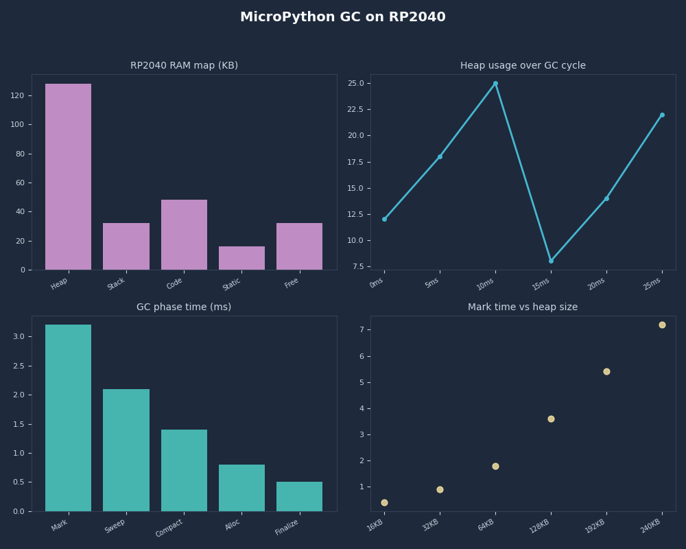 Dashboard: MicroPython GC on RP2040